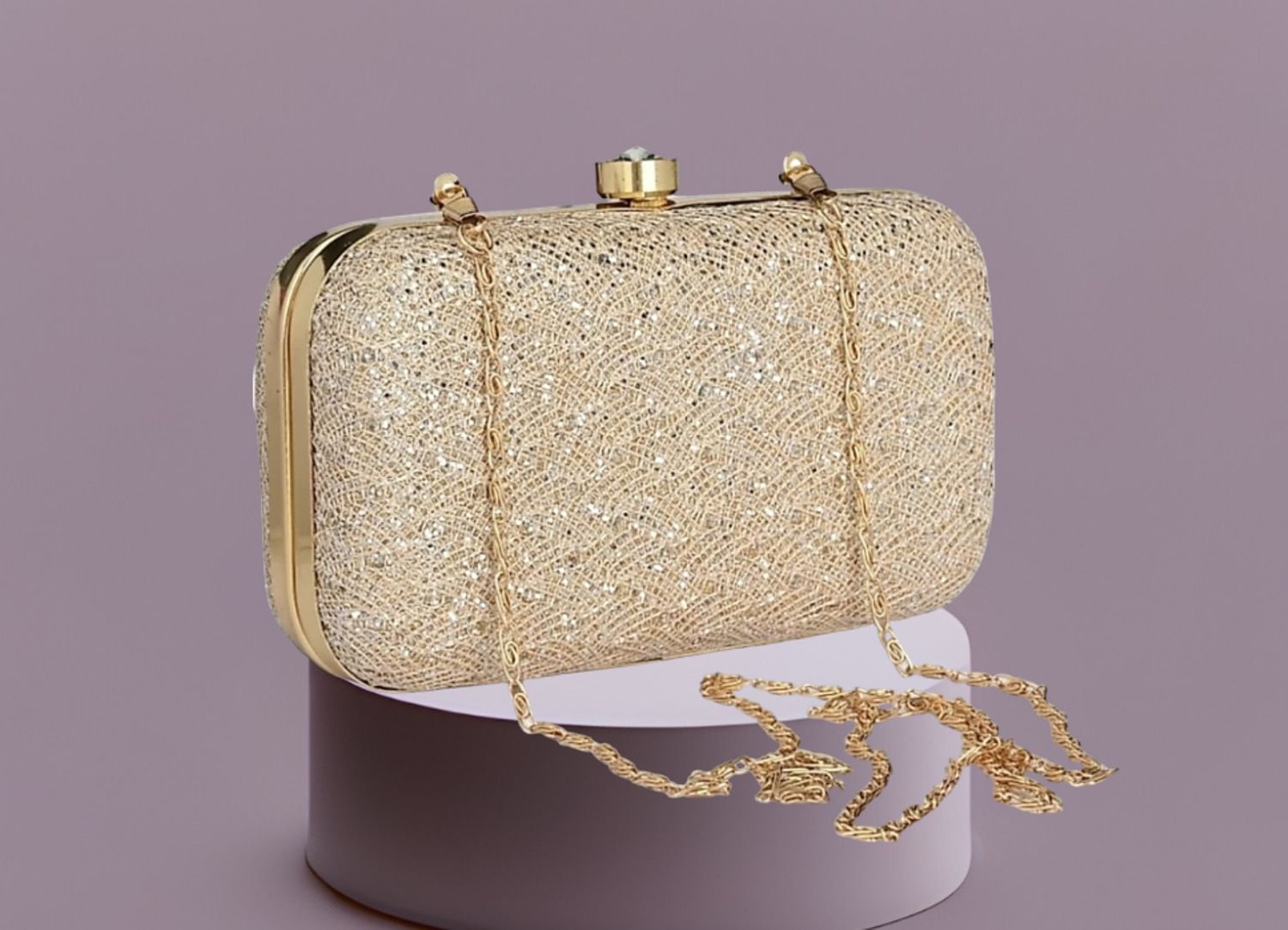 baberwal enterprises Party Gold Clutch-picture-13