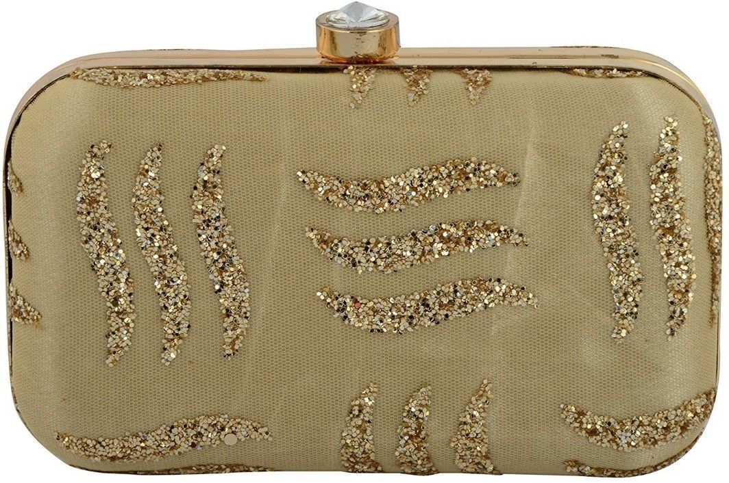 tooba handicraft Casual Gold Clutch-picture-28