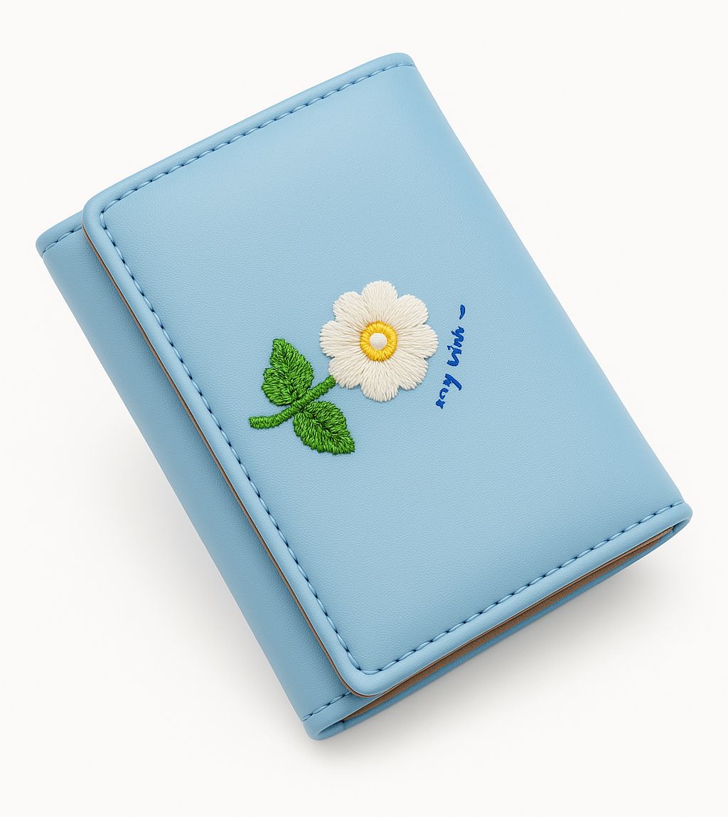 Women Casual Blue Genuine Leather Wallet-image-28
