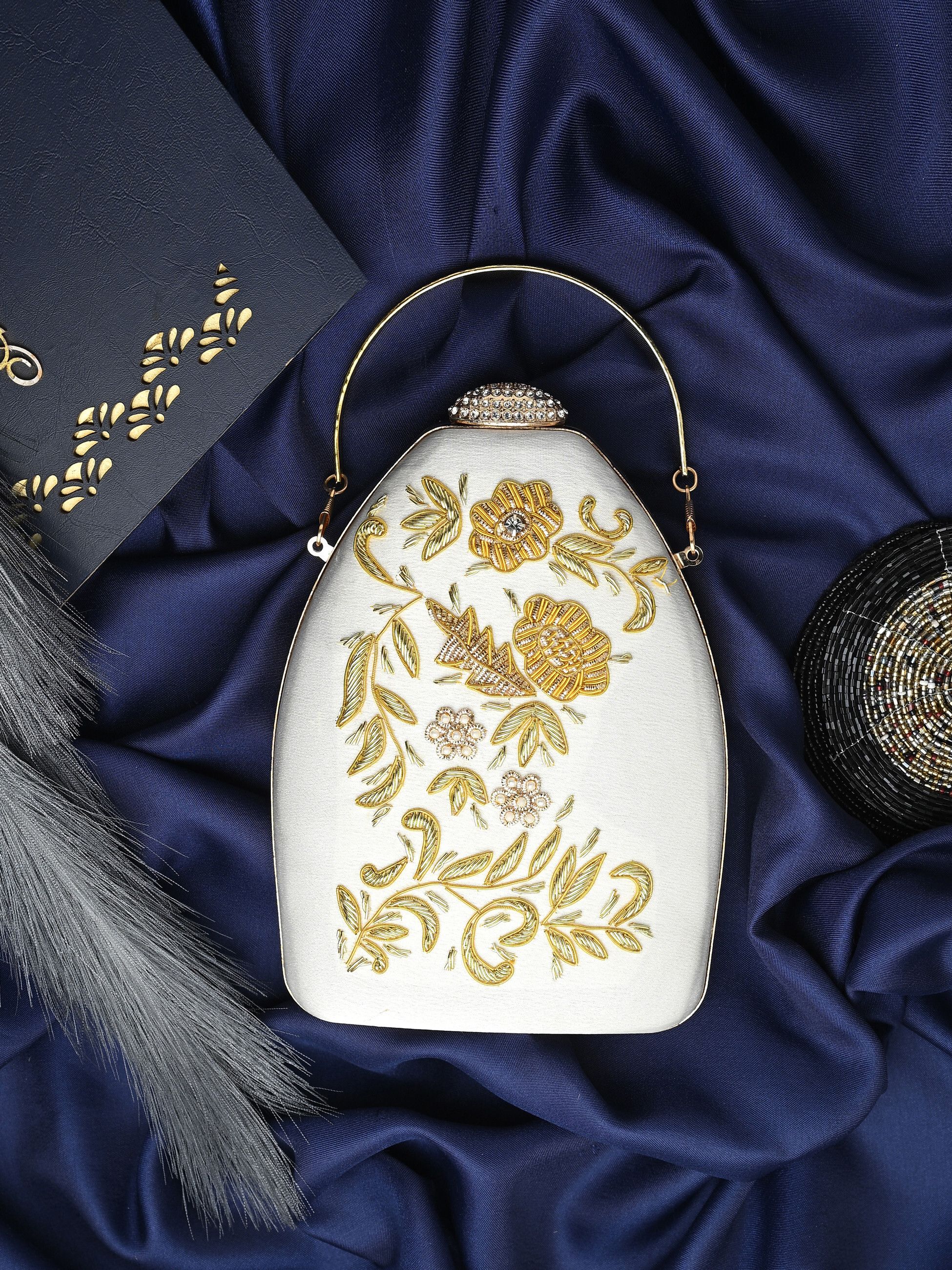 d'vine luxe Party White Clutch-picture-13