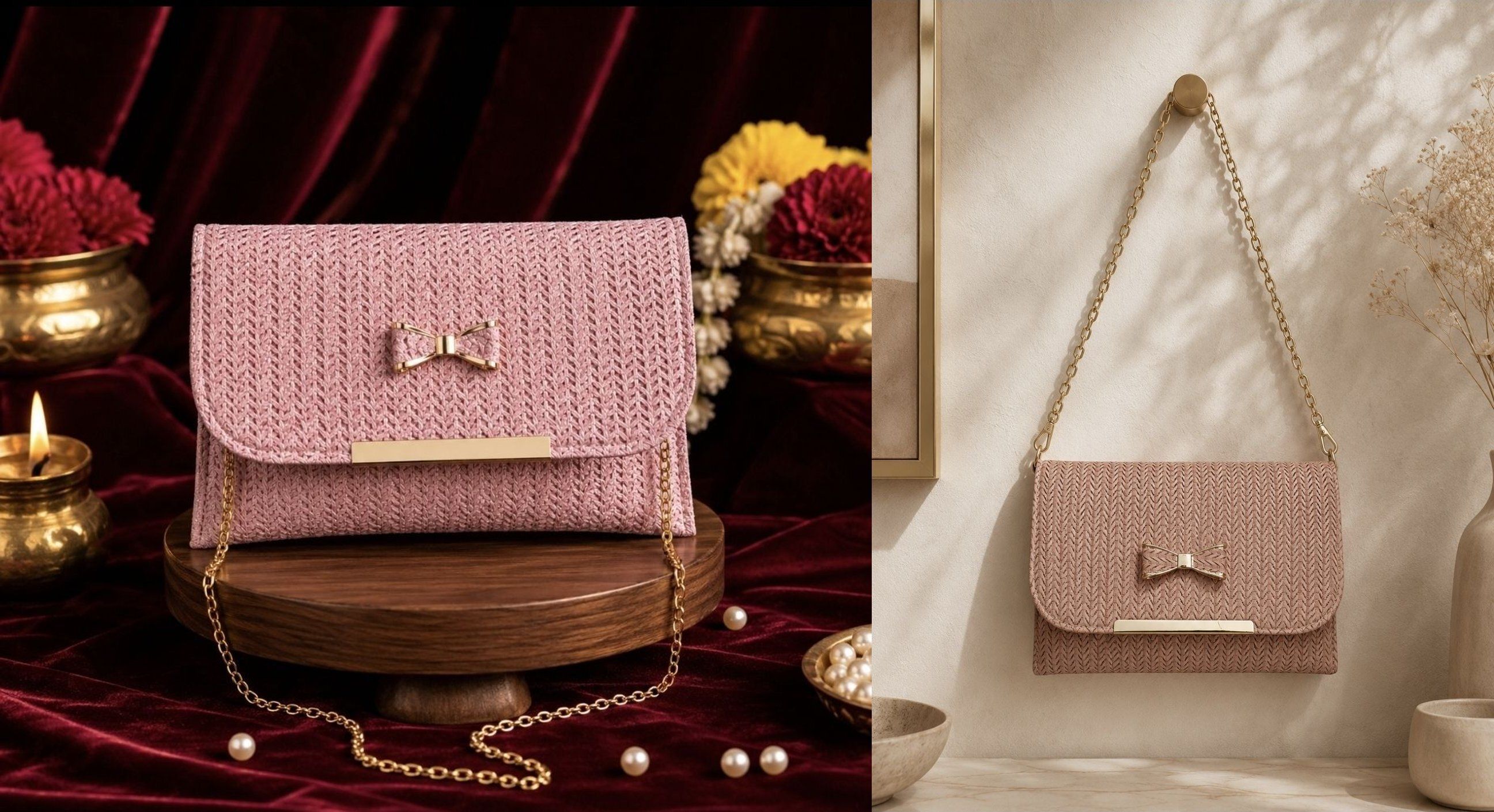 Party, Formal, Casual Peach, Peach Clutch-image-15