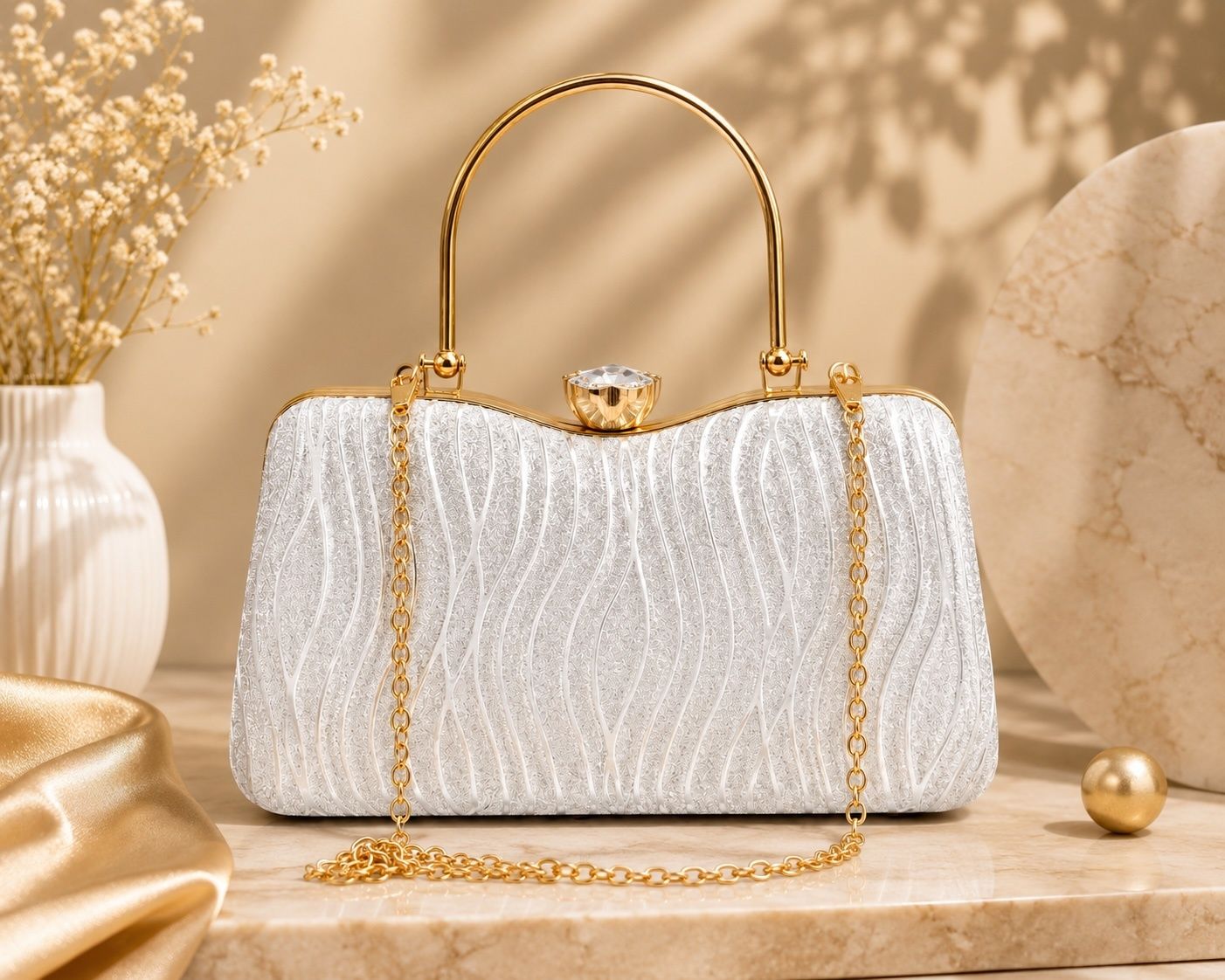 fabbhue Party Silver Clutch-picture-29