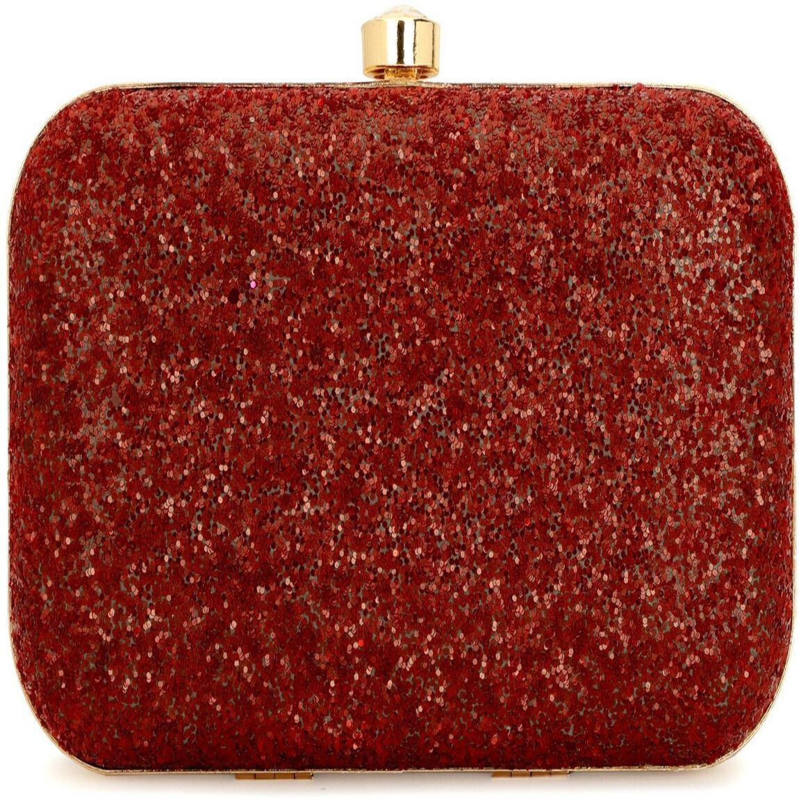 tooba handicraft Party Red, Maroon Clutch-picture-27