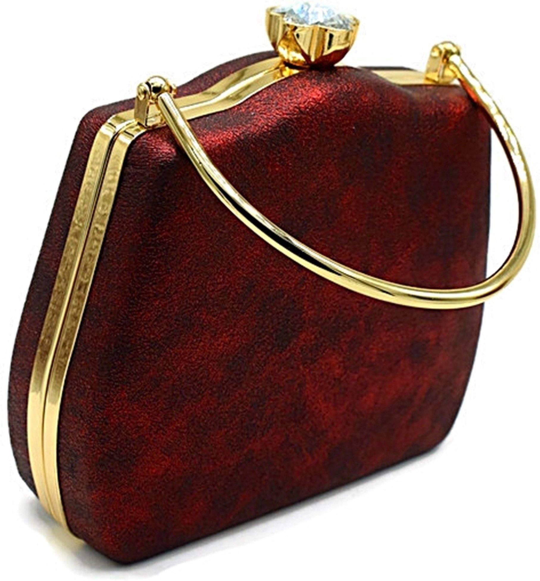 tooba handicraft Party Red, Black Clutch-picture-30