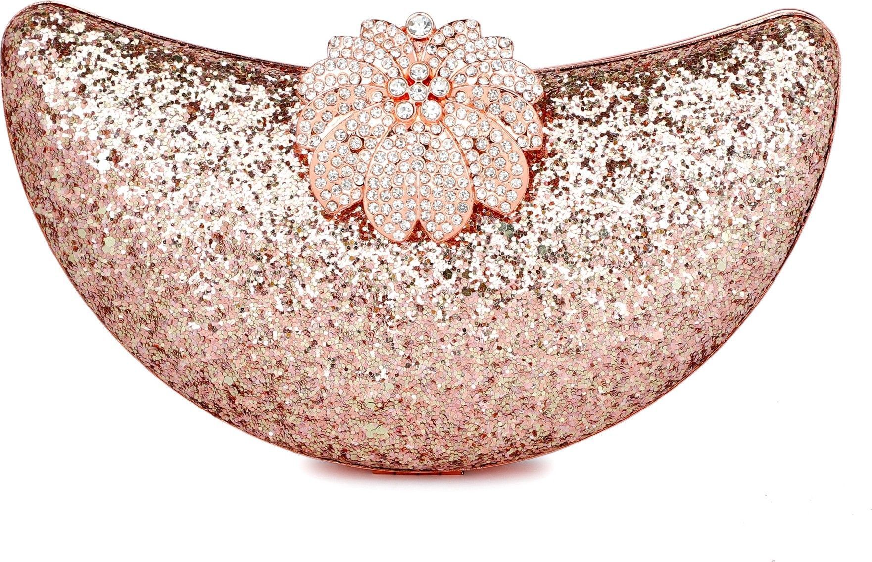 tooba handicraft Party Gold, Pink Clutch-picture-42