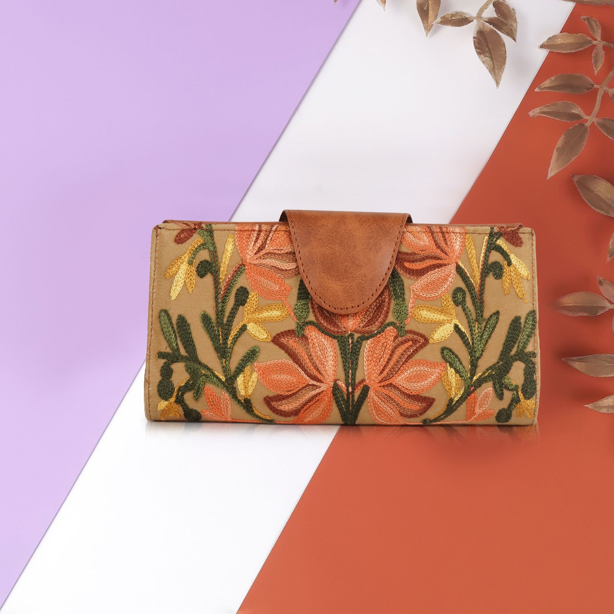 eveda Party, Casual, Formal Tan Clutch-picture-28