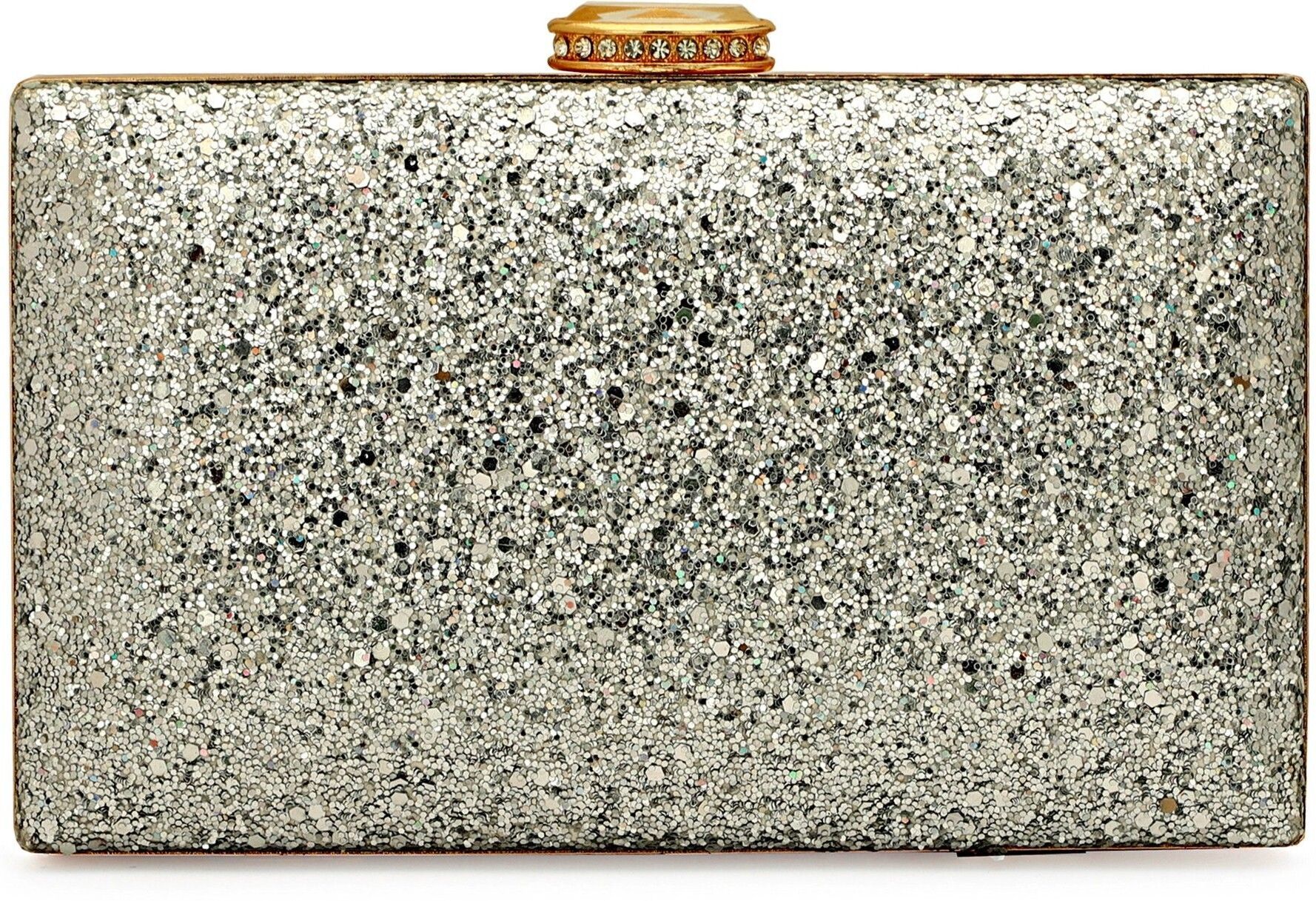 tooba handicraft Party Silver Clutch-picture-34