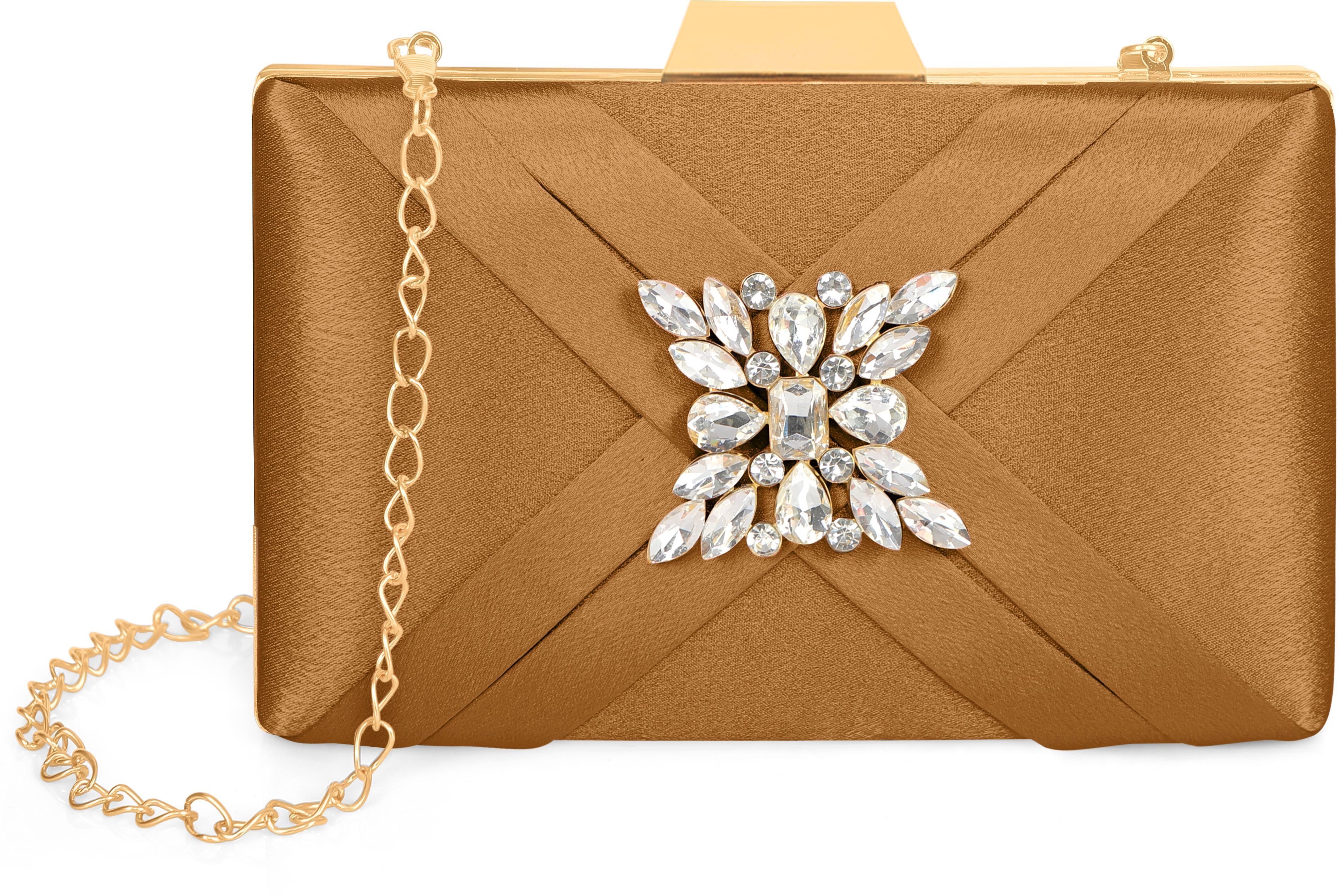 misha Casual, Formal, Party Brown Clutch-picture-16