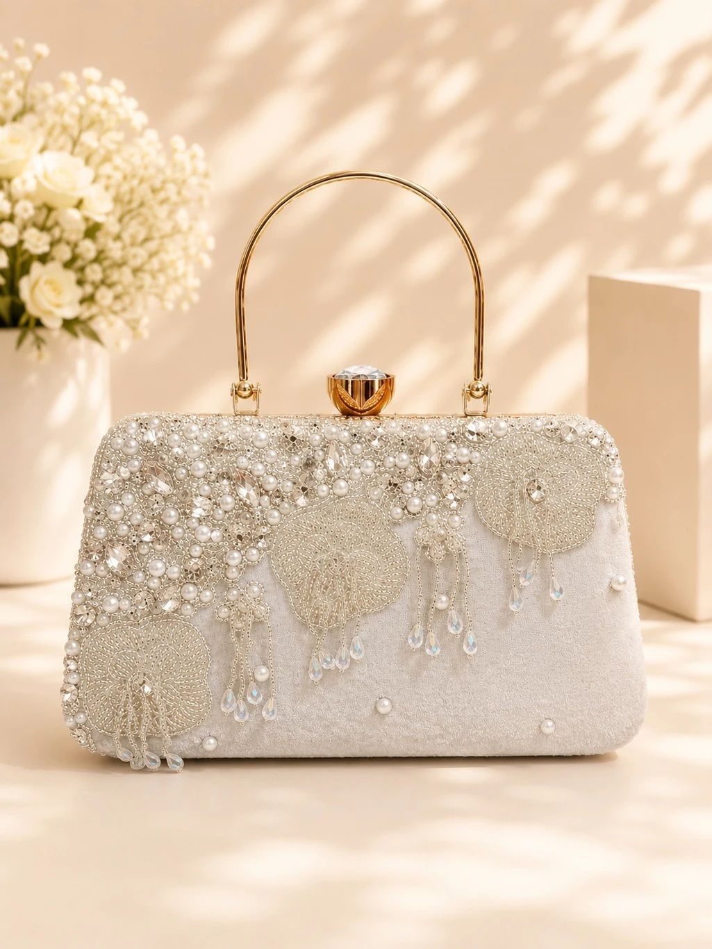 carry craft bag Party Silver Clutch-picture-34