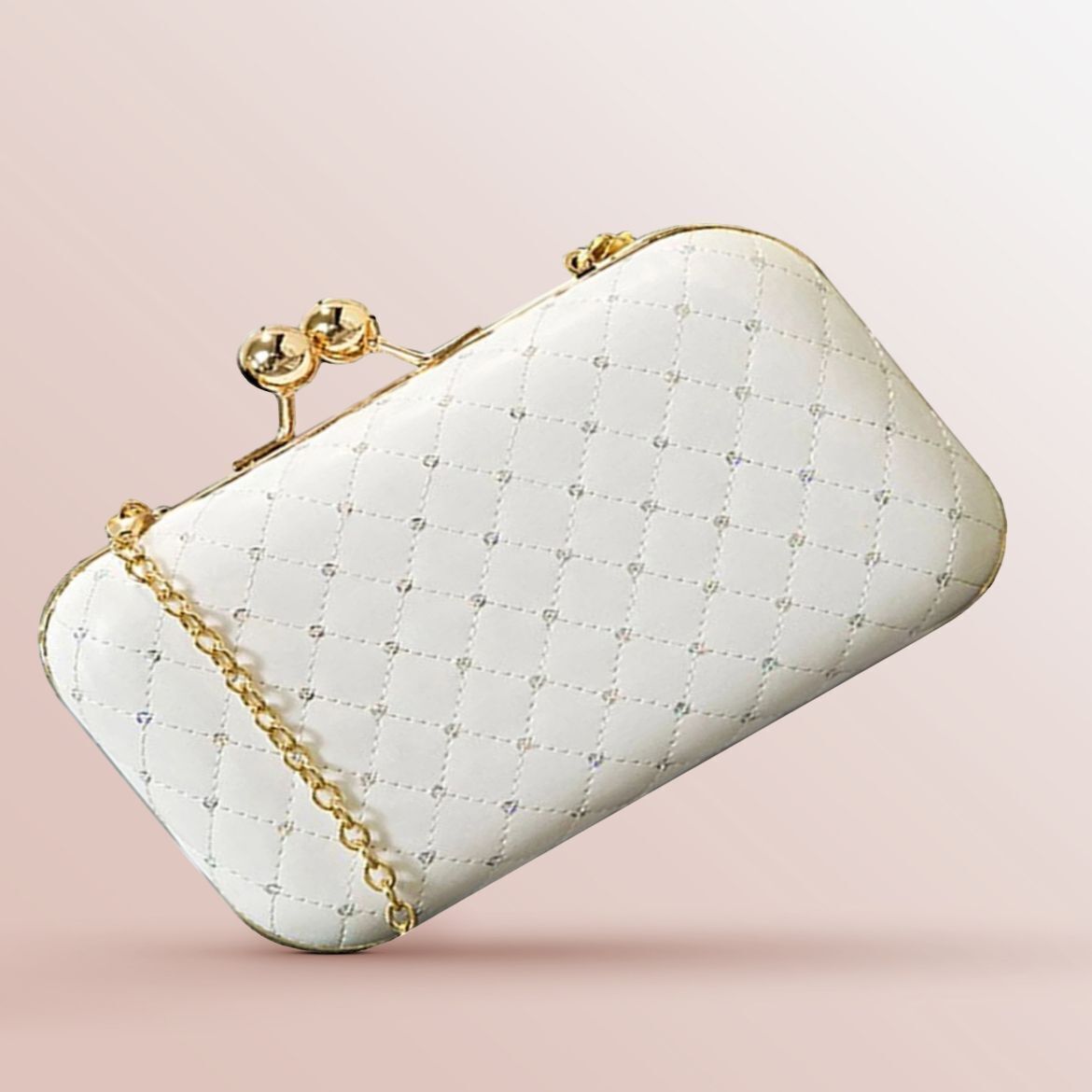 tooba handicraft Party White Clutch-picture-14