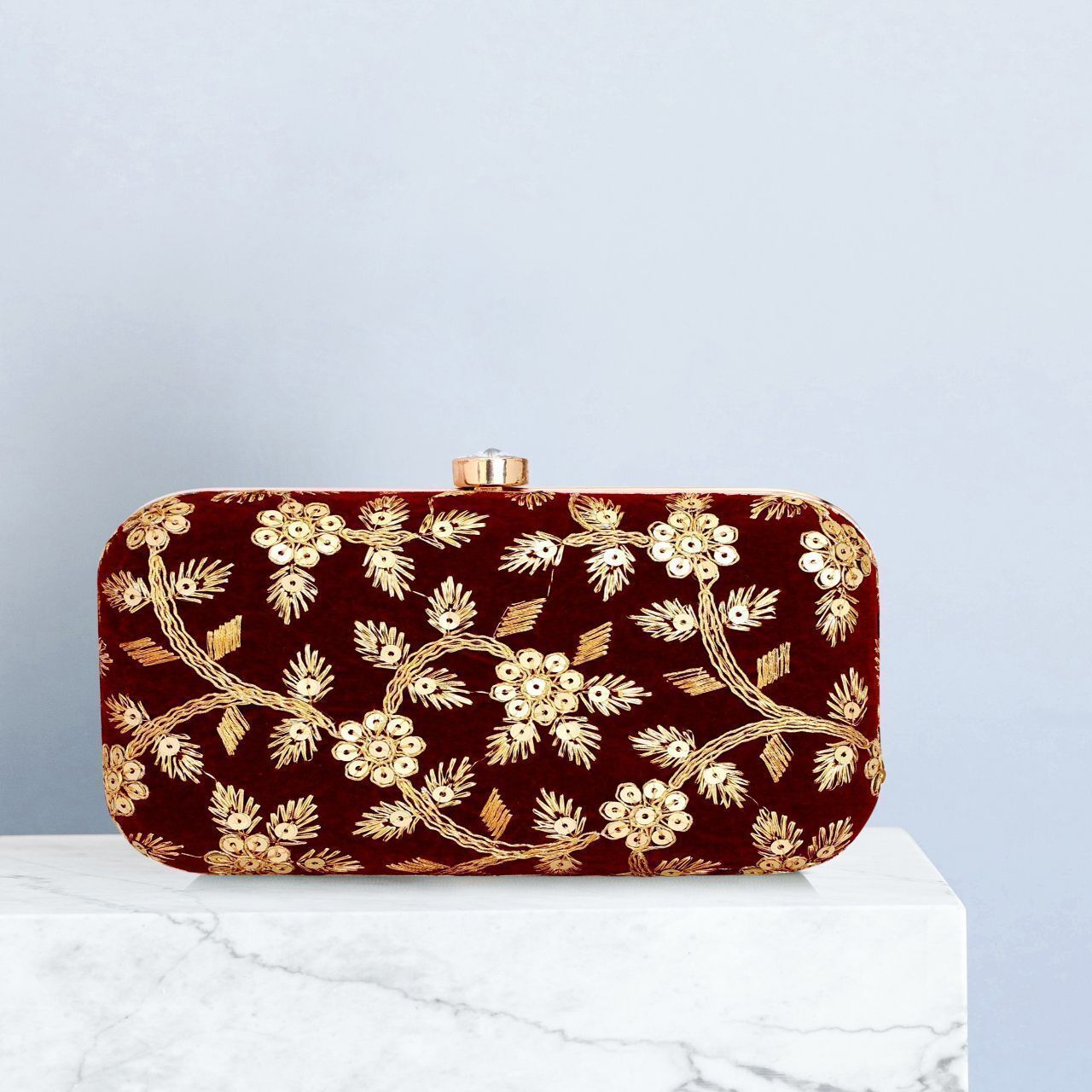 Party Maroon Clutch-image-26