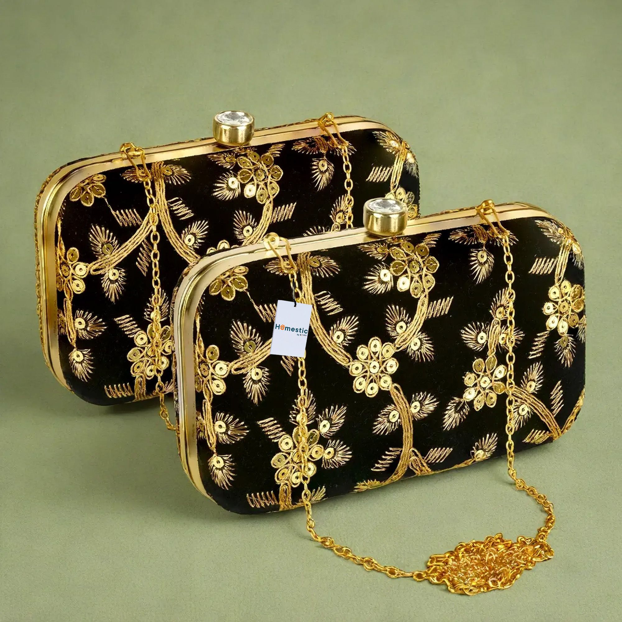 Casual Black Clutch-image-32
