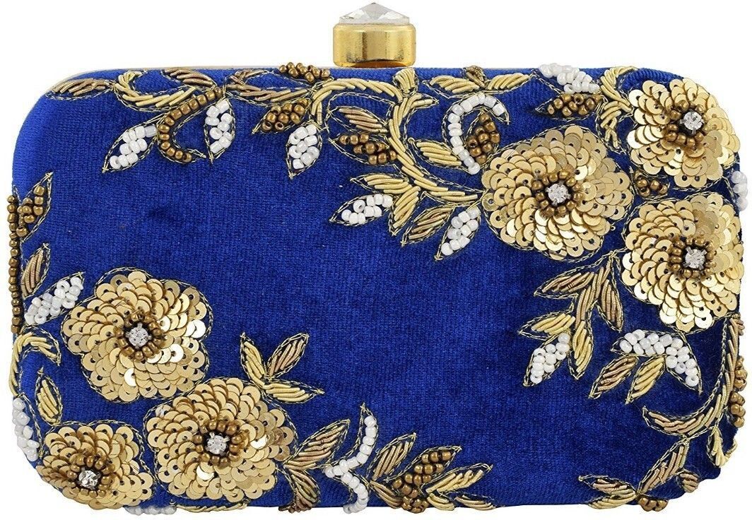 tooba handicraft Casual Blue Clutch-picture-13