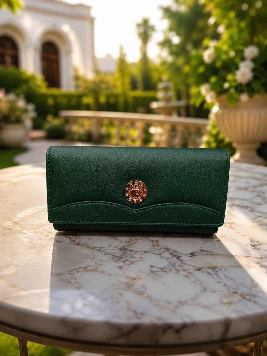 begum bazaar Casual, Formal, Party Green Clutch-picture-20