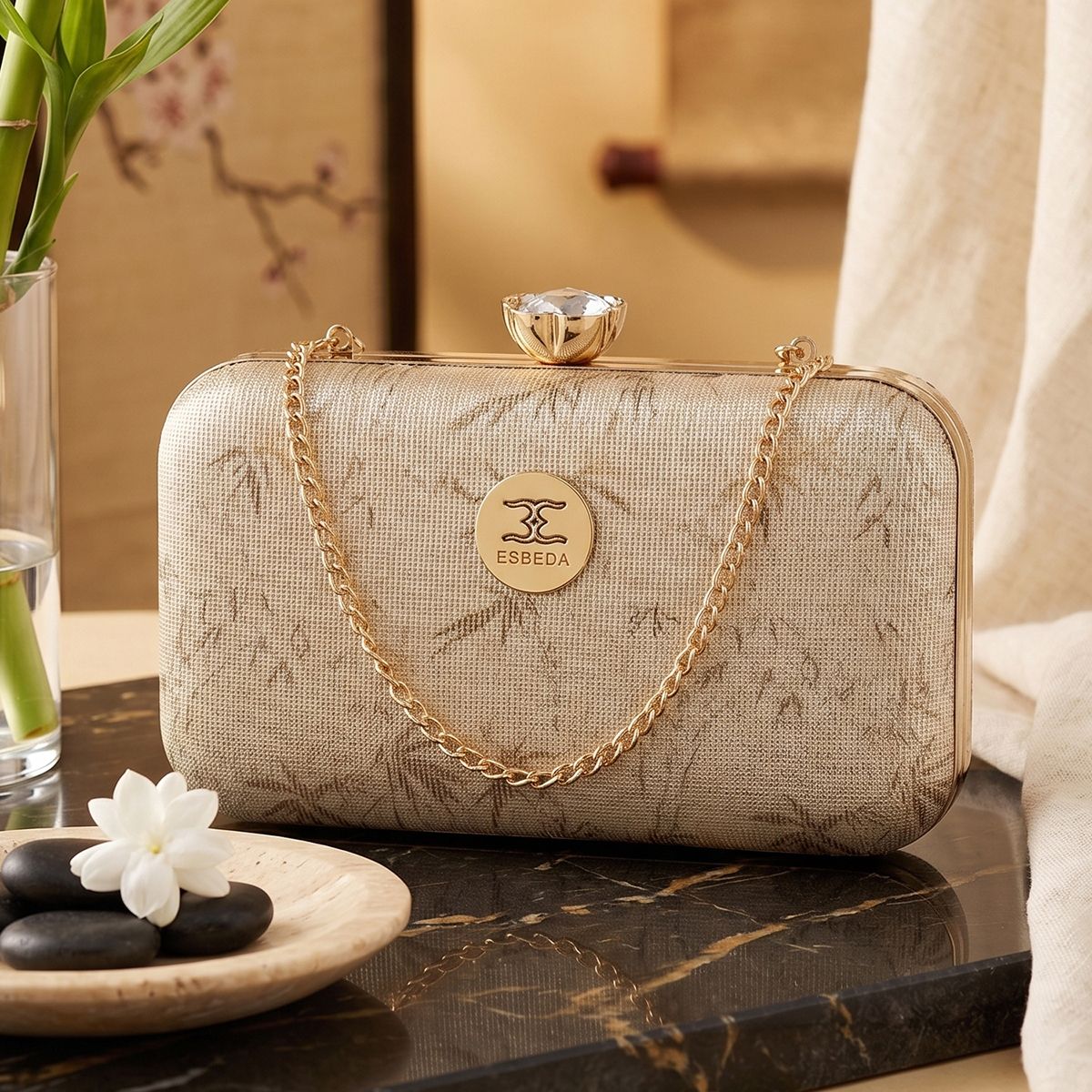 esbeda Casual Gold Clutch-picture-31
