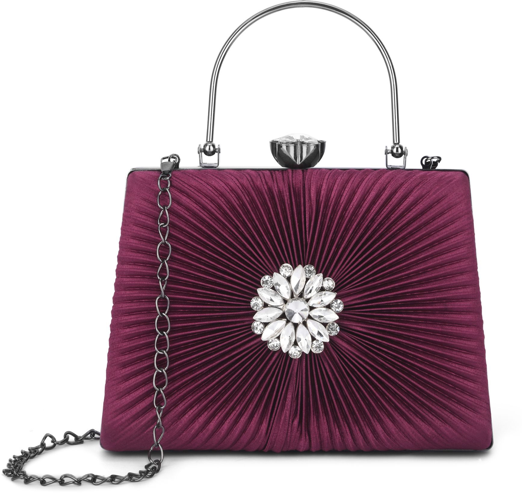 lavie Party Maroon Clutch-picture-19