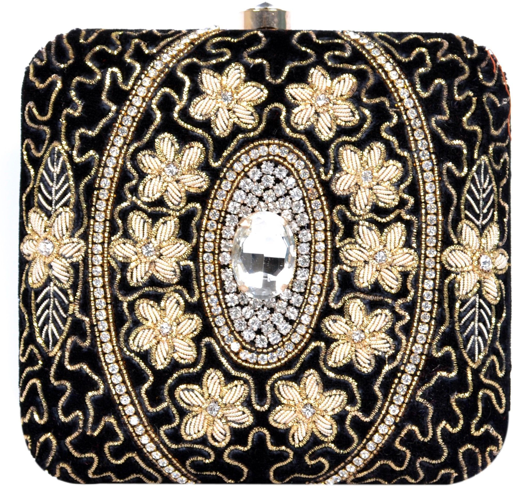tooba handicraft Party Black Clutch-picture-26
