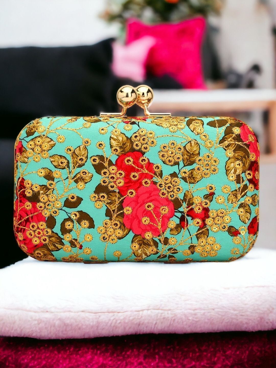 tooba handicraft Party Multicolor Clutch-picture-21
