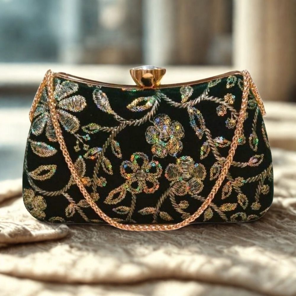 zuhur Party Green Clutch-picture-10