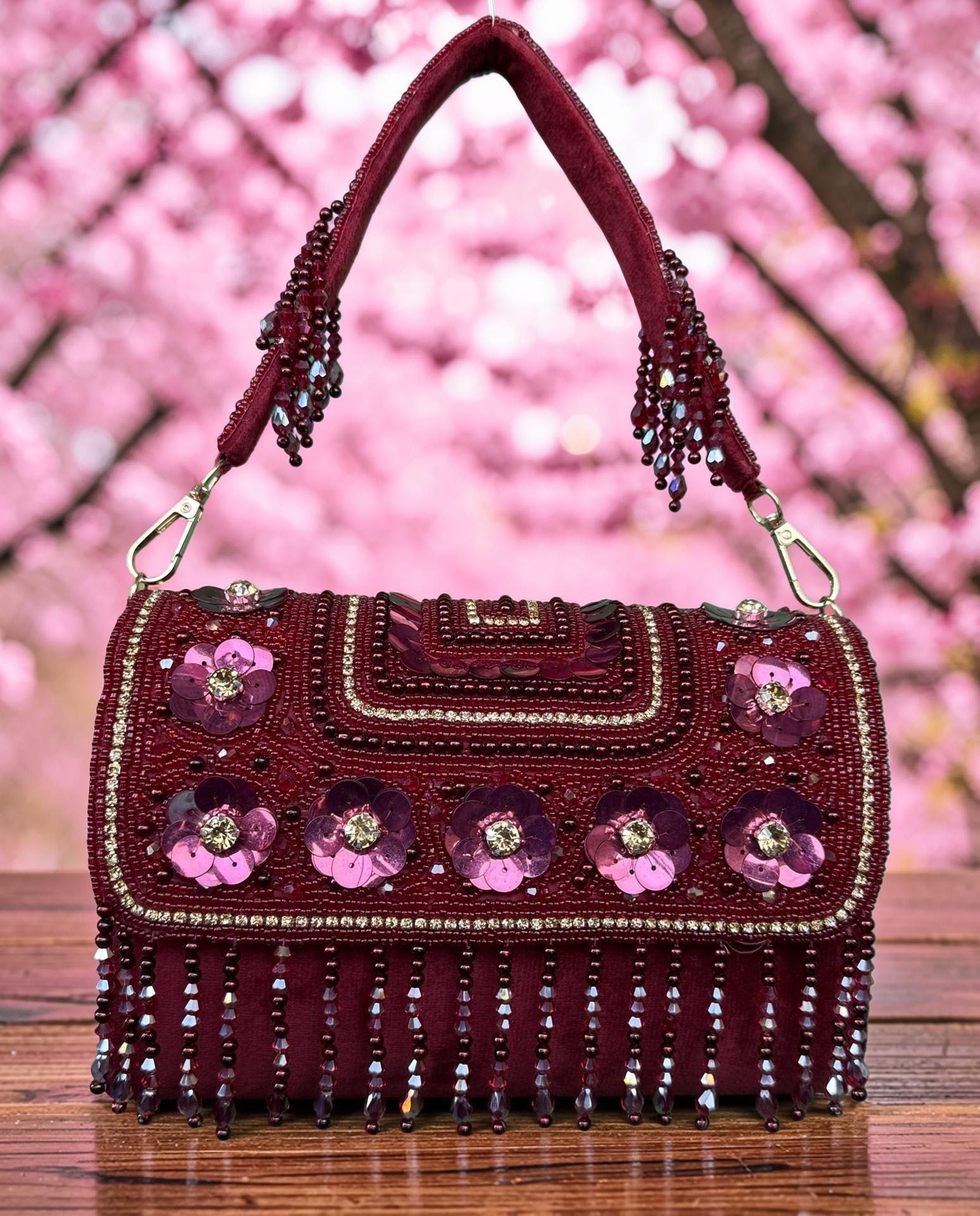 Party Maroon Clutch-image-48