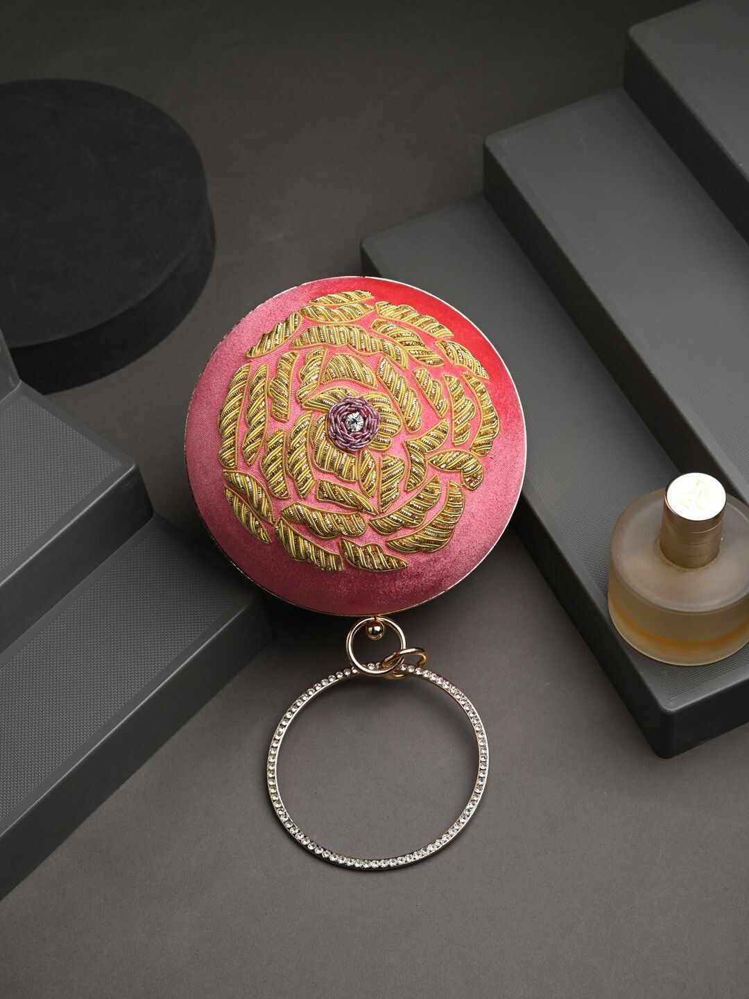 tooba handicraft Party Pink Clutch-picture-15