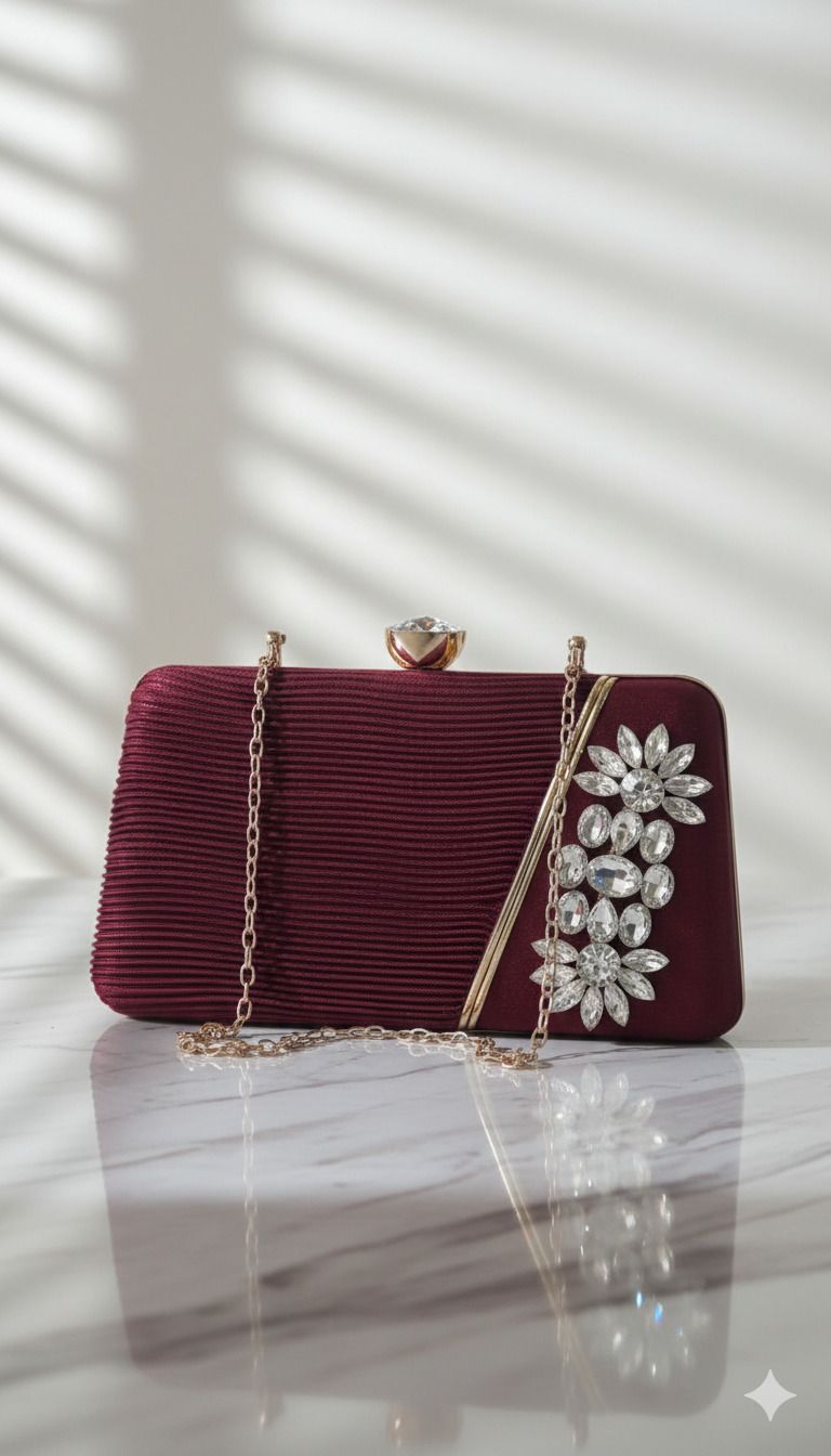 Party Maroon Clutch-image-40