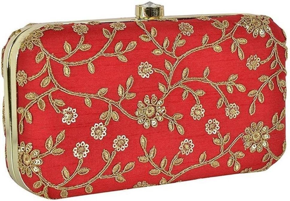 tooba handicraft Party, Casual Red Clutch-picture-34