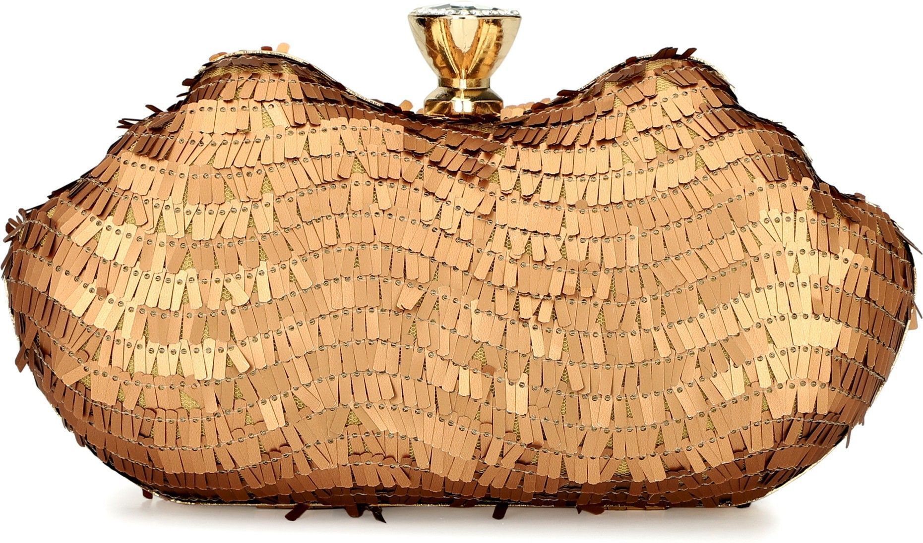 tooba handicraft Party Brown Clutch-picture-12