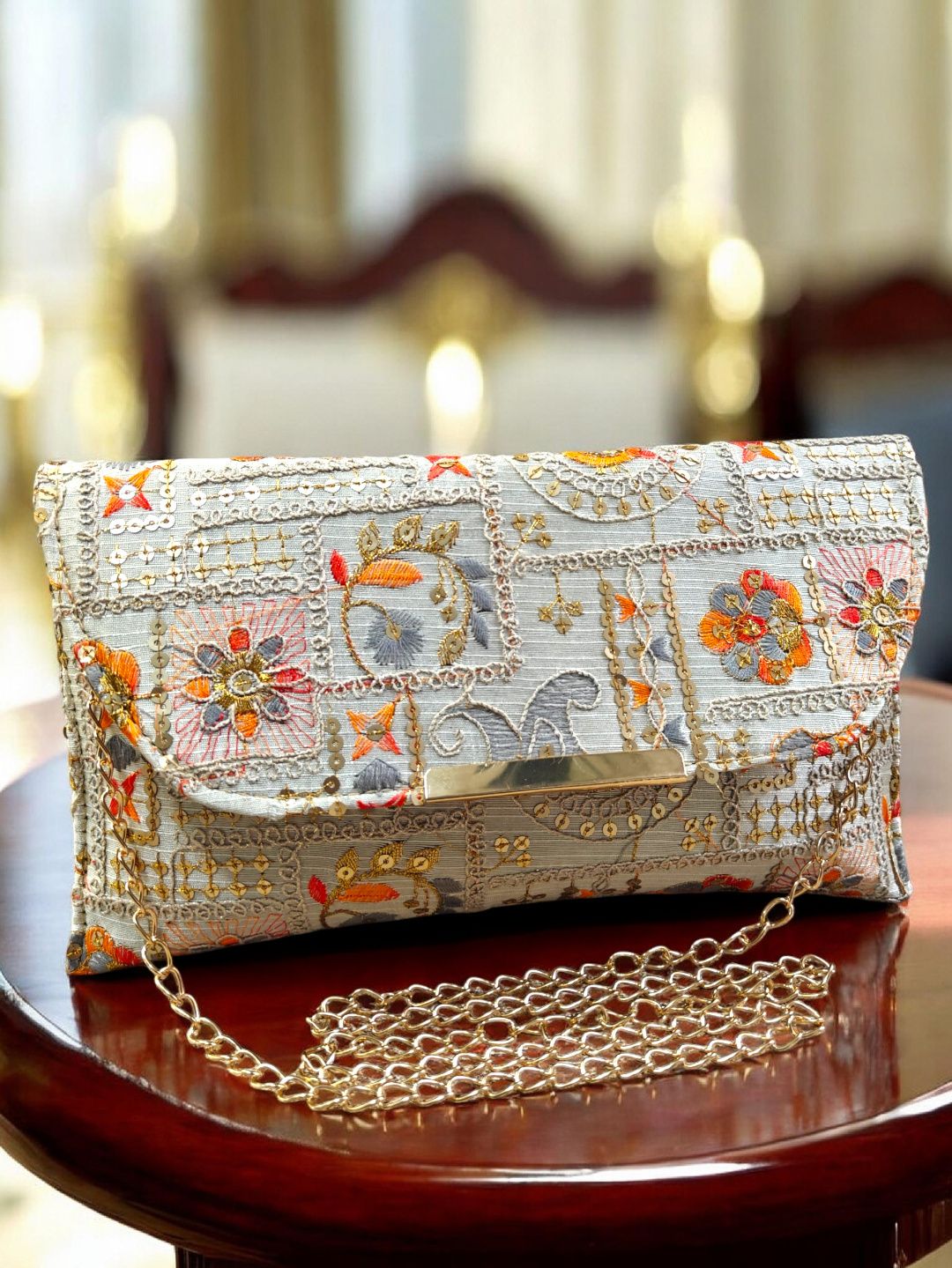 harboi Party Orange Clutch-picture-5