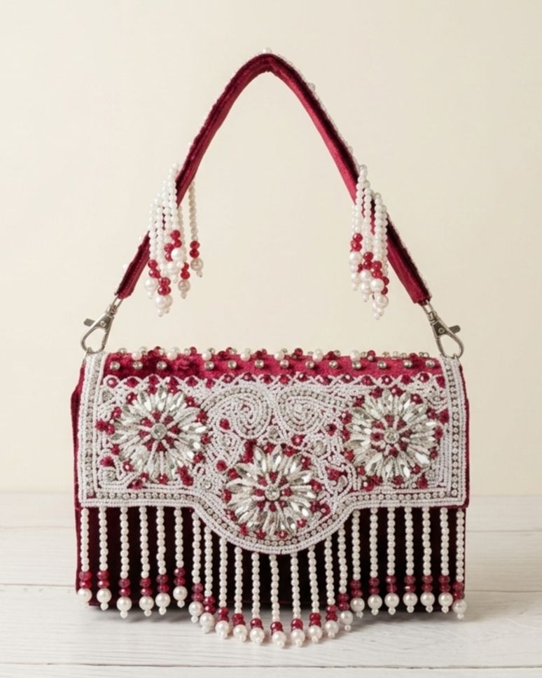 Party Maroon Clutch-image-46