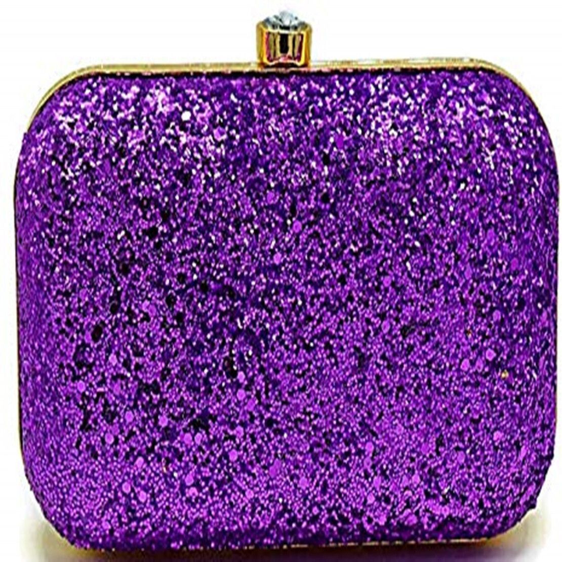 tooba handicraft Party Purple Clutch-picture-15