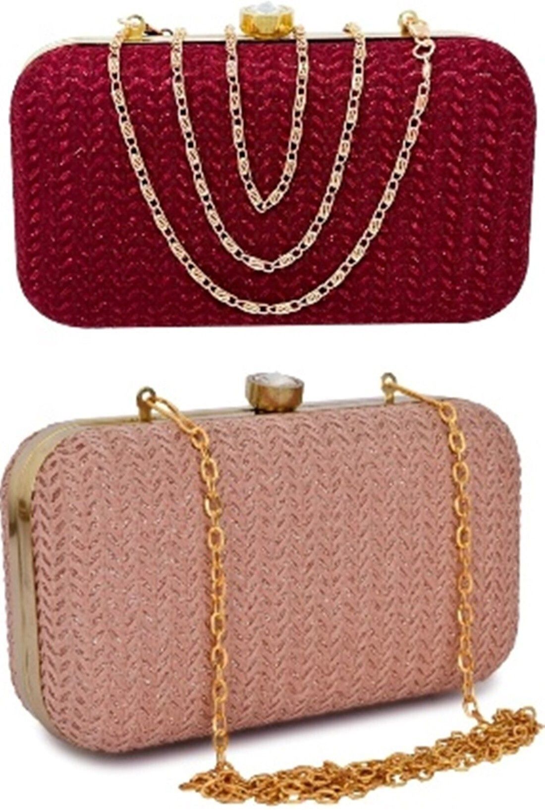 houseofcommon Casual, Formal, Party, Sports Red, Peach Clutch-picture-20