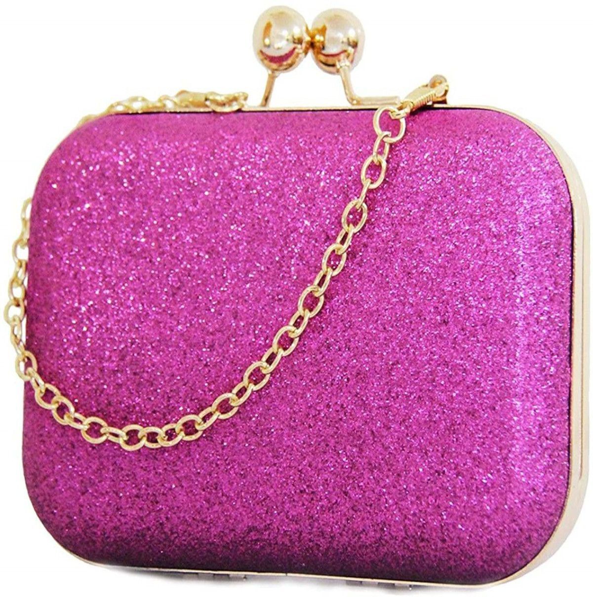 tooba handicraft Party Purple Clutch-picture-45