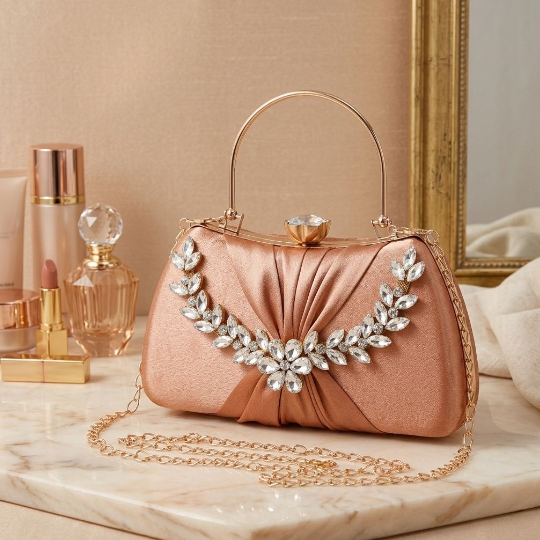 hard craft Casual, Formal, Party Peach Clutch-picture-35