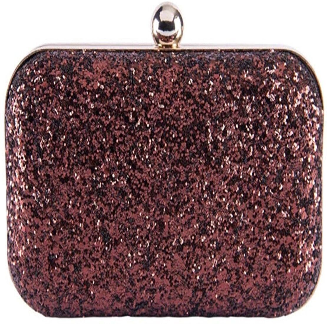 tooba handicraft Party Brown Clutch-picture-23