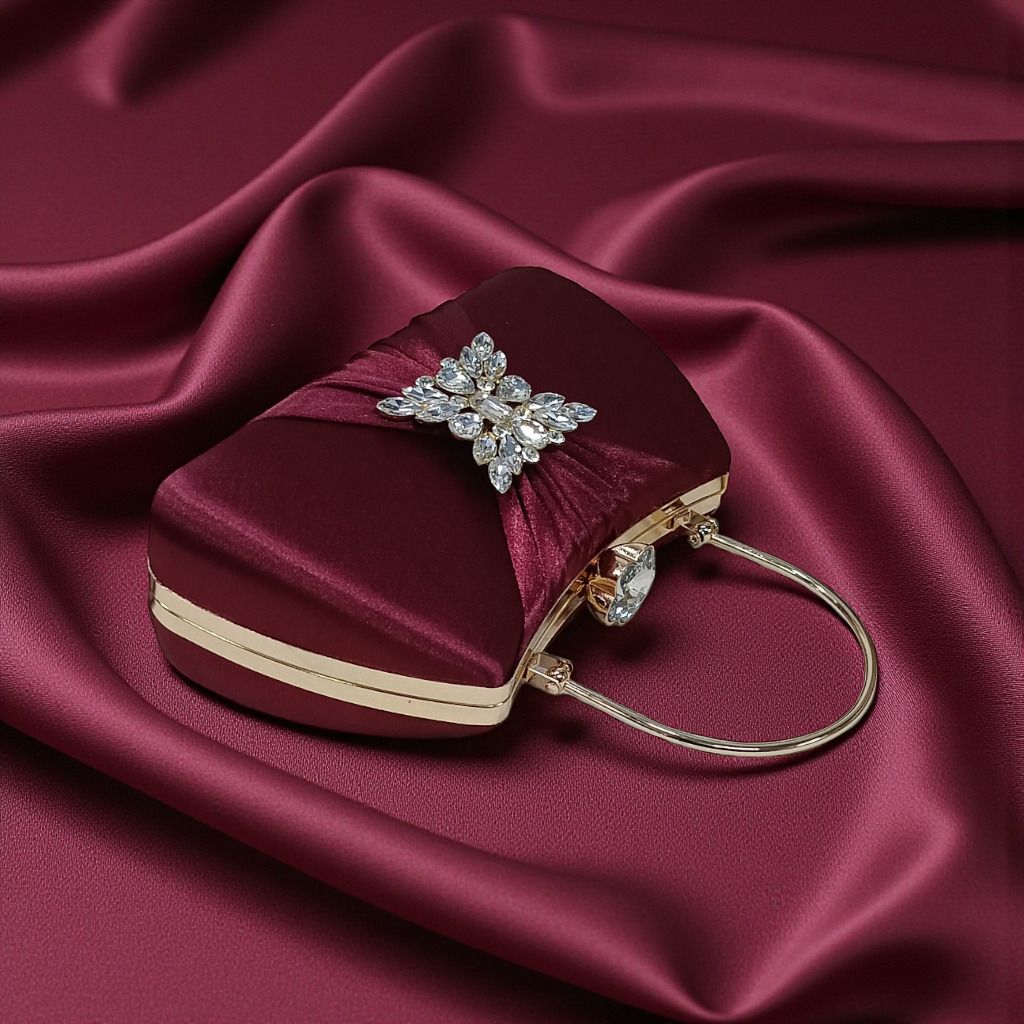 Party Maroon Clutch-image-44