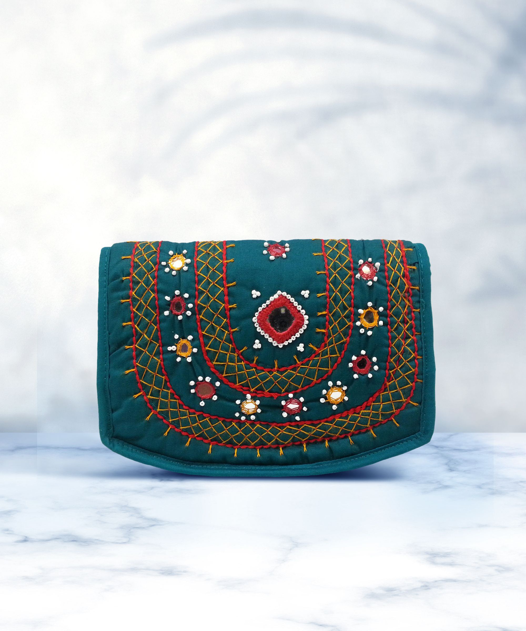 Casual Green Clutch - Mini-image-10