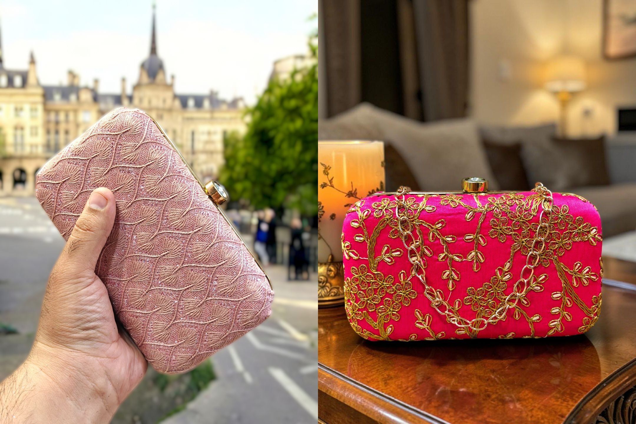 morvi Party Peach, Purple Clutch-picture-27