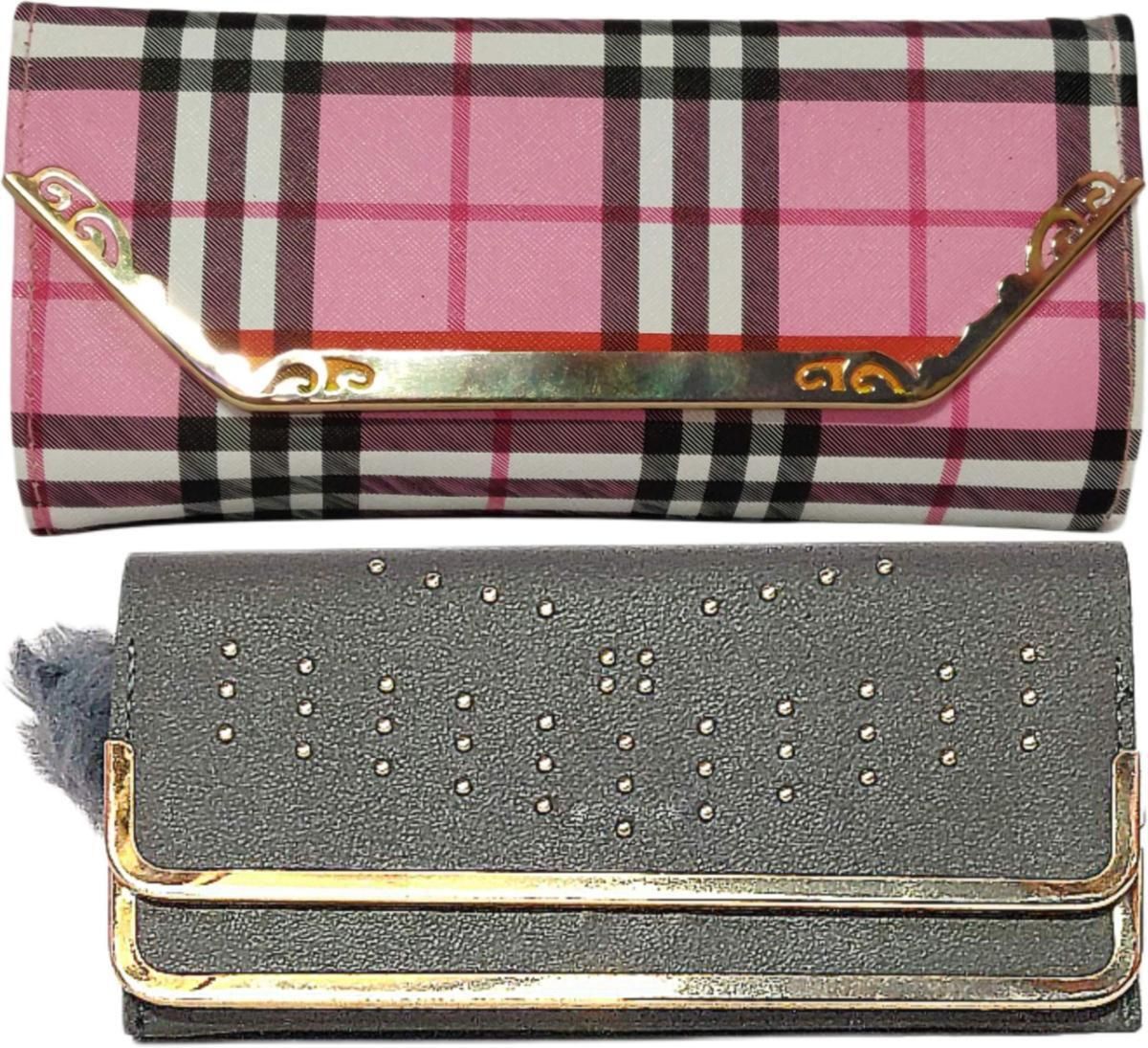 Casual Pink, Grey Clutch