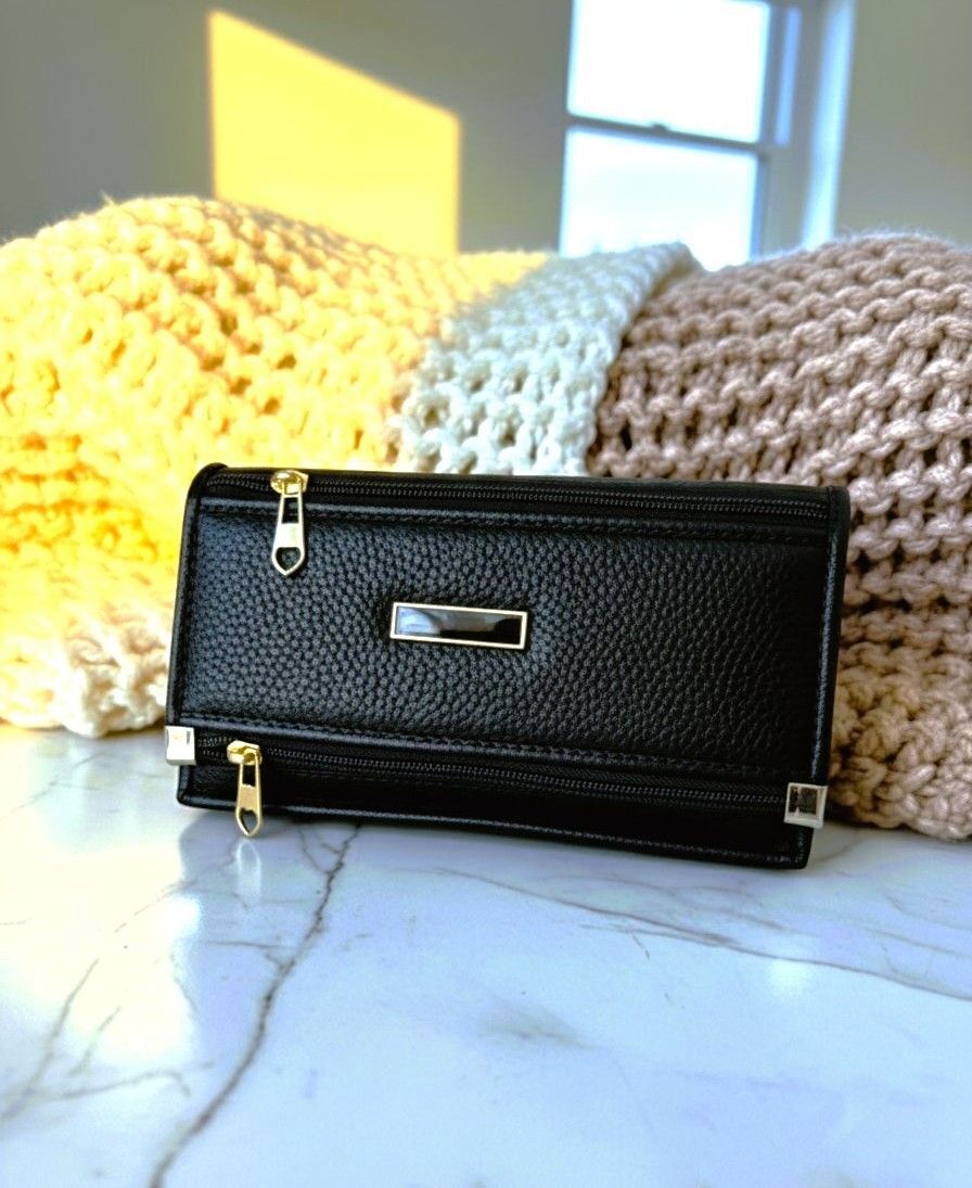 Casual Black Clutch-image-4