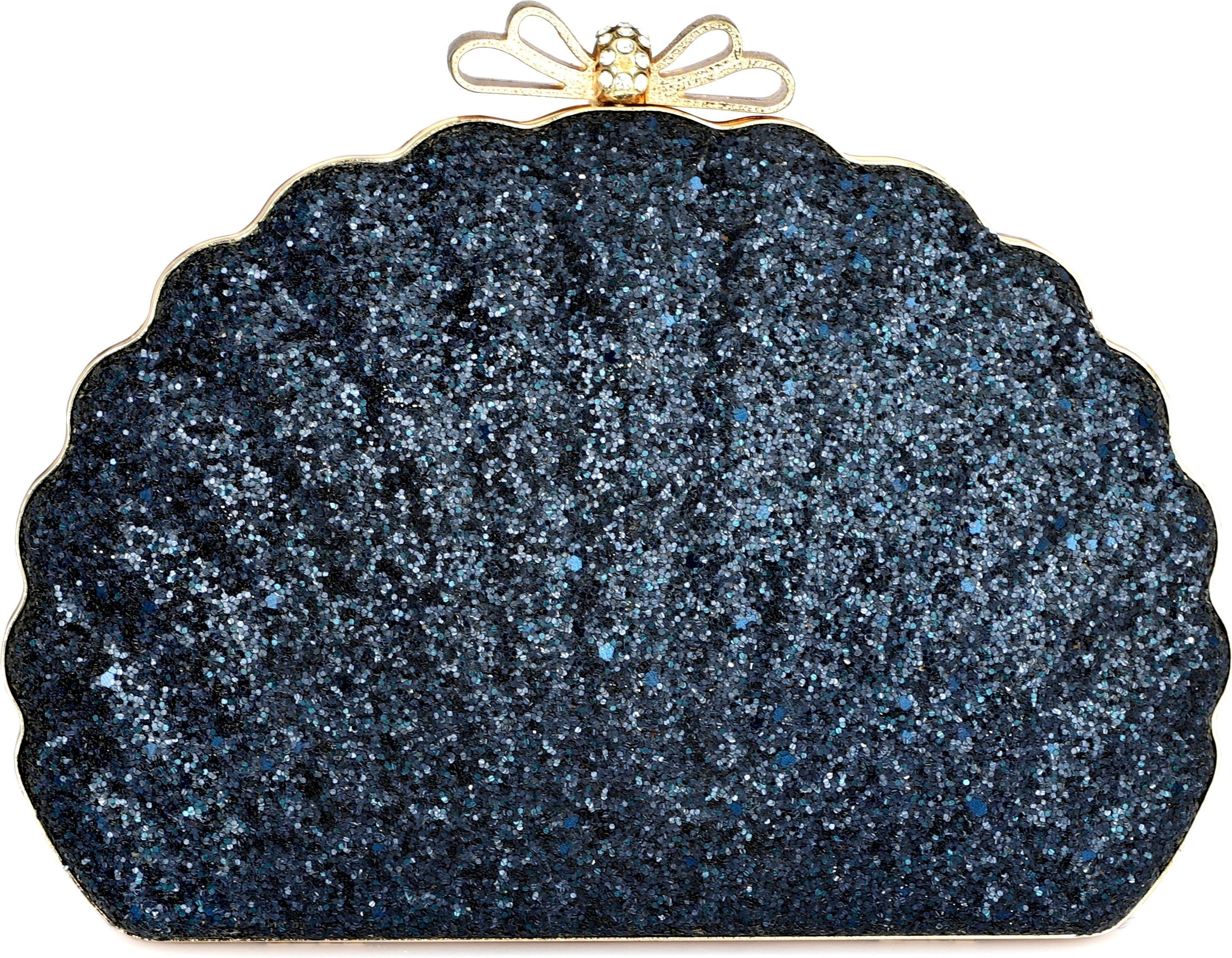 tooba handicraft Party Blue Clutch-picture-21