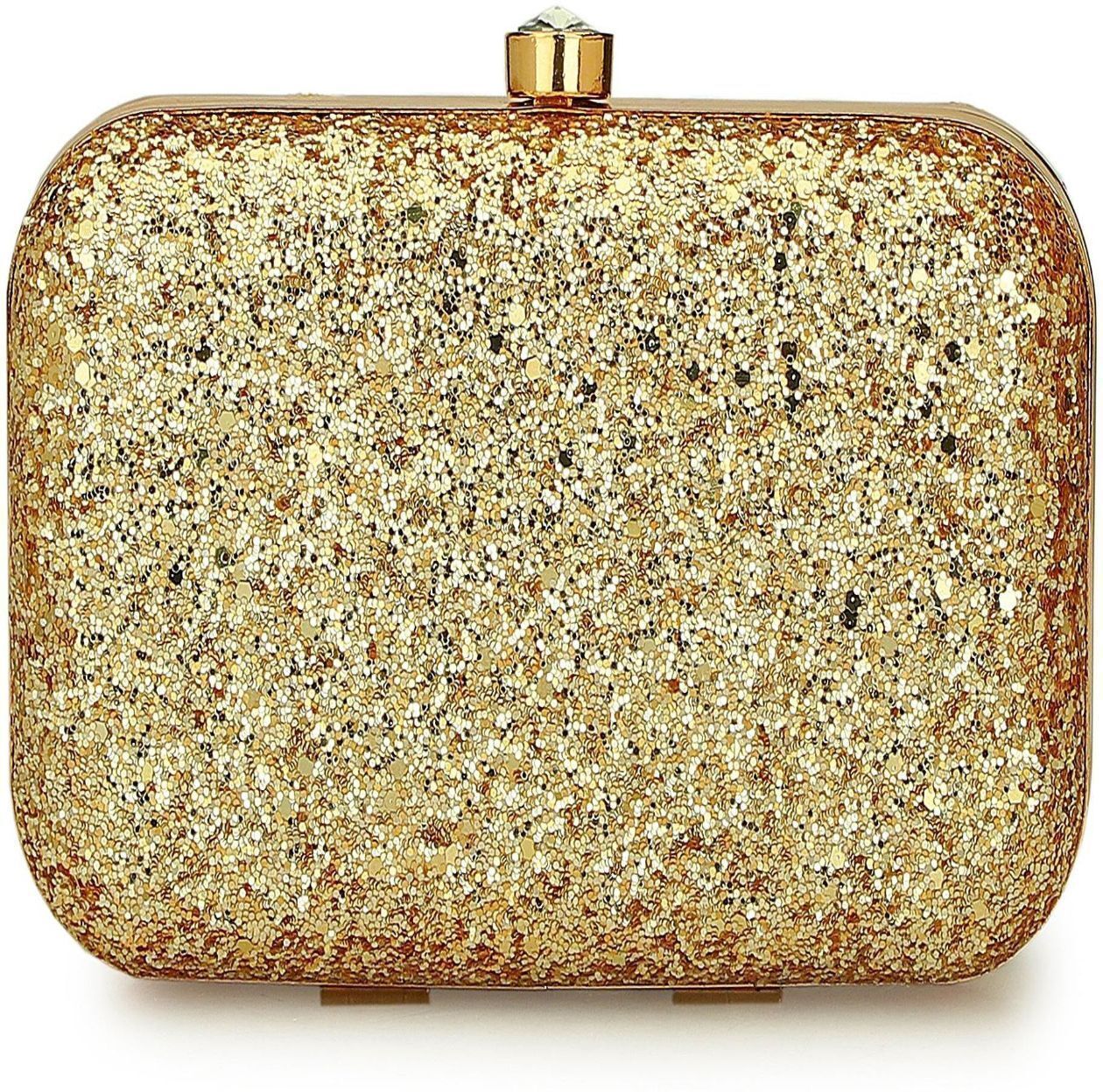 tooba handicraft Party Gold, Cream Clutch-picture-34