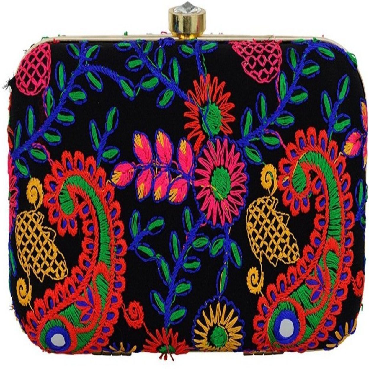 tooba handicraft Party Multicolor Clutch-picture-41