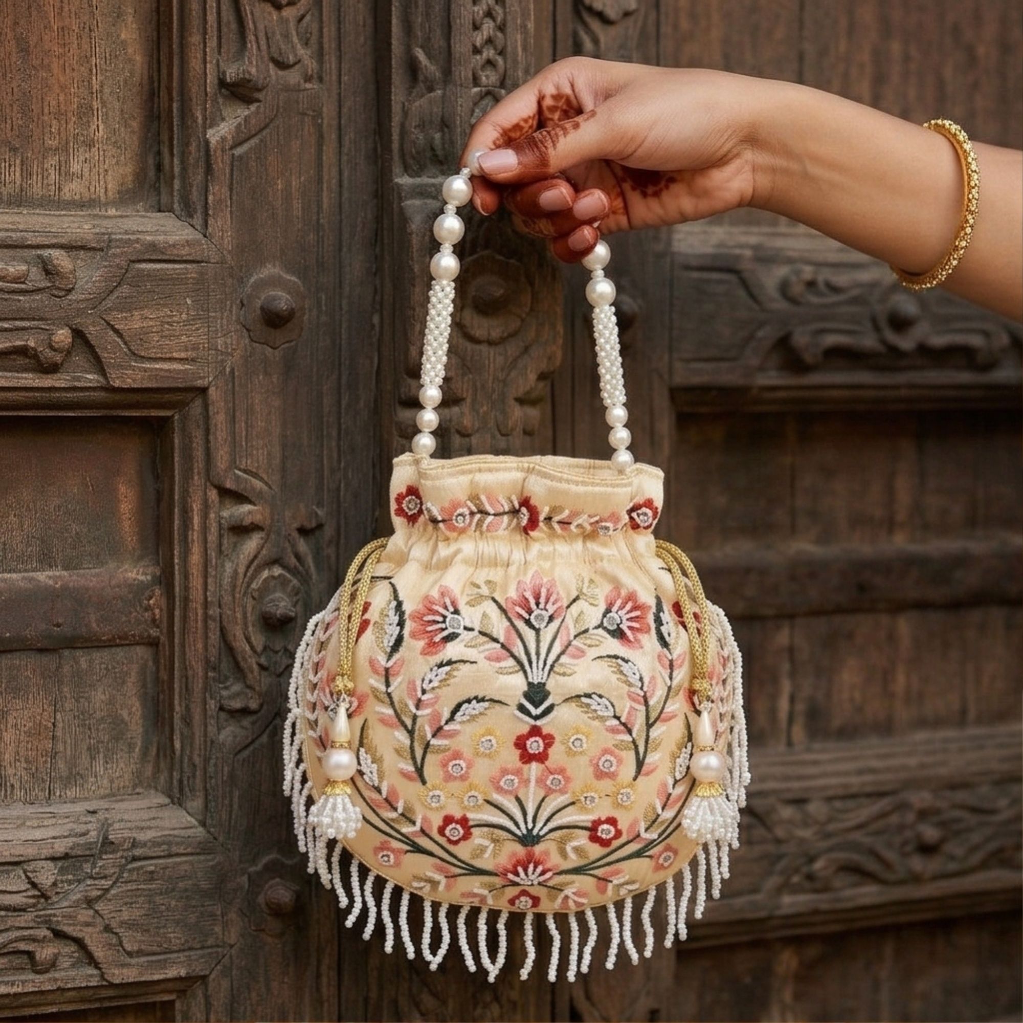 yelona Party, Casual, Party Beige Clutch-picture-24