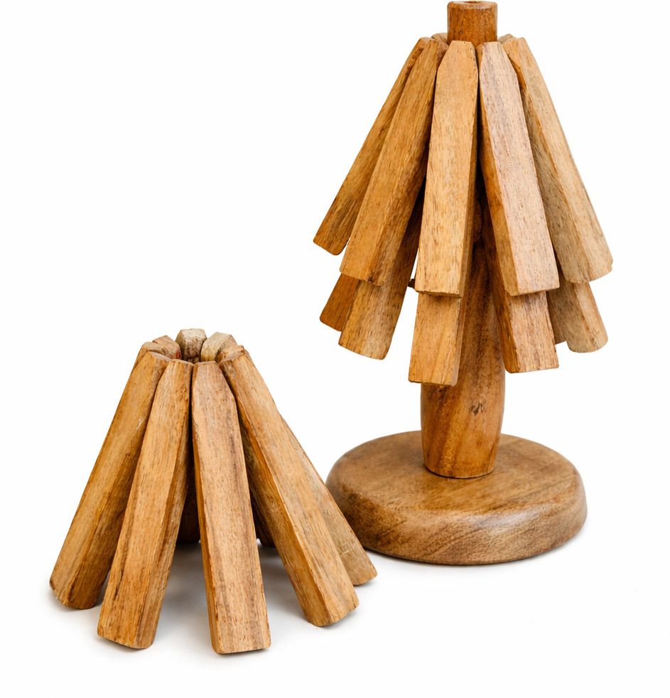 wrightwood enterprises Trivet Coaster Acacia Natural Wood Trivet-picture-24