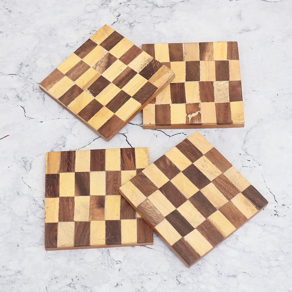 indianshelf Square Wood Coaster Set-picture-16