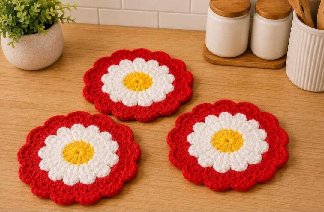 chhabis Round Cotton Coaster Set-picture-17