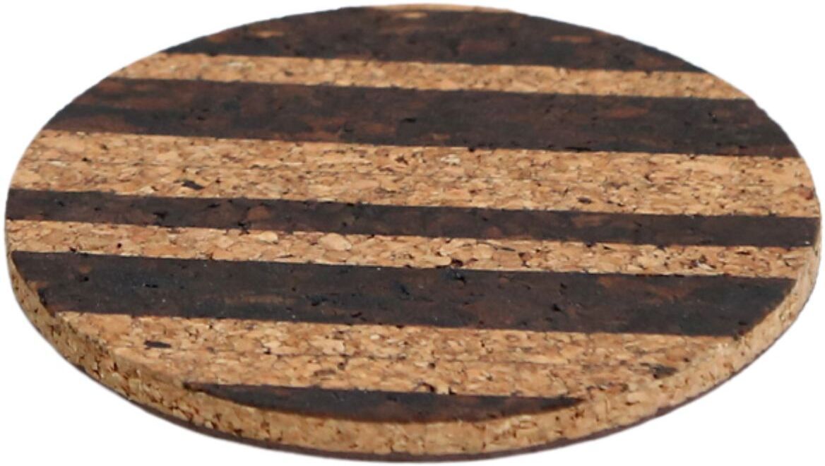 stacpro Natural Stripe Heat Resistant Round Cork Matte Trivet-picture-32