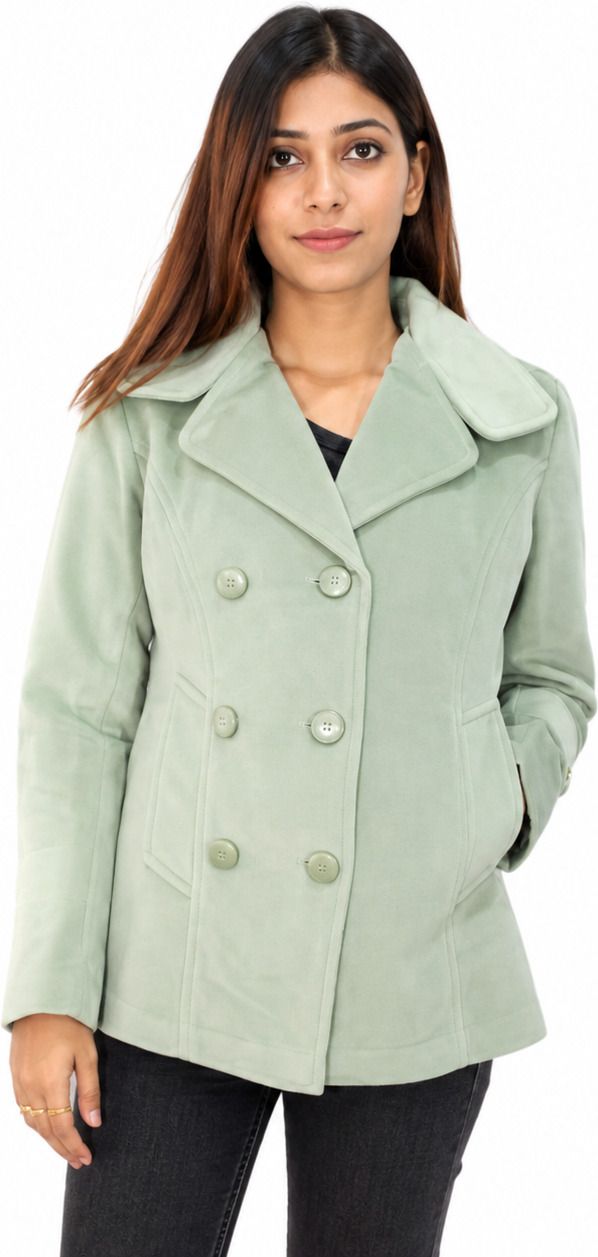 hautemoda Velvet Solid Coat For Women-picture-42