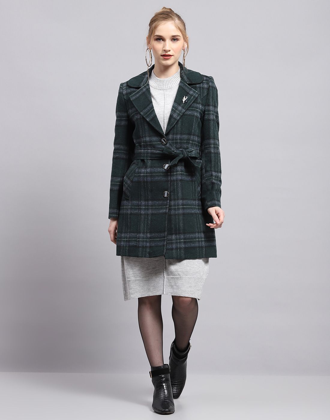 Wool Blend Coat For Women-image-10